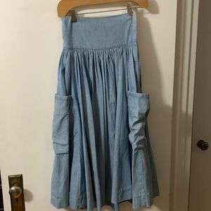 Denim H&M peasant skirt size xs
